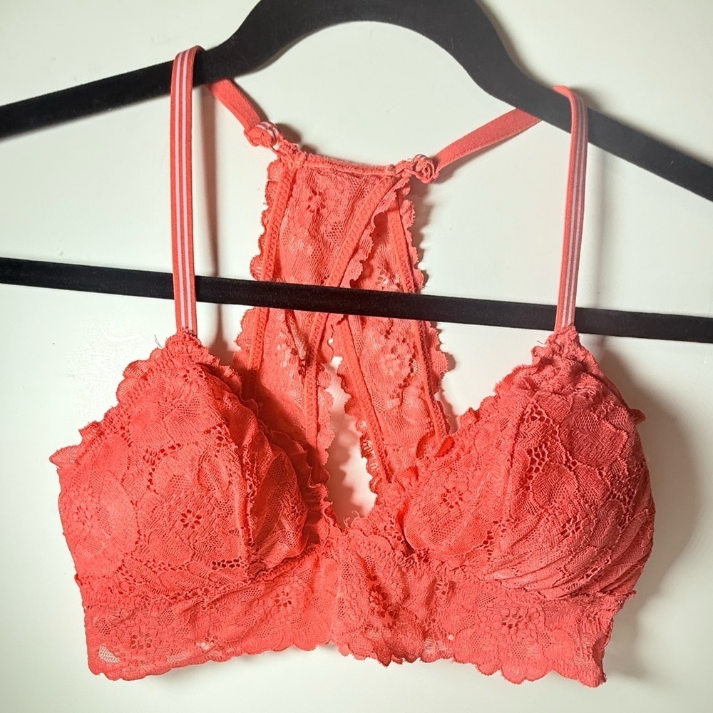 Aerie Coral Lace Bralette